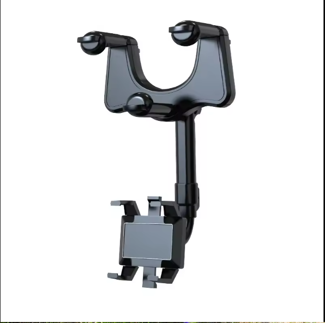 360° Rotatable & Retractable Rearview Mirror Phone Holder